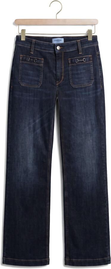 CAMBIO Dames Jeans Ada Patched Pocket Dark Hr Stretch Blue Denim Donkerblauw - Foto 4