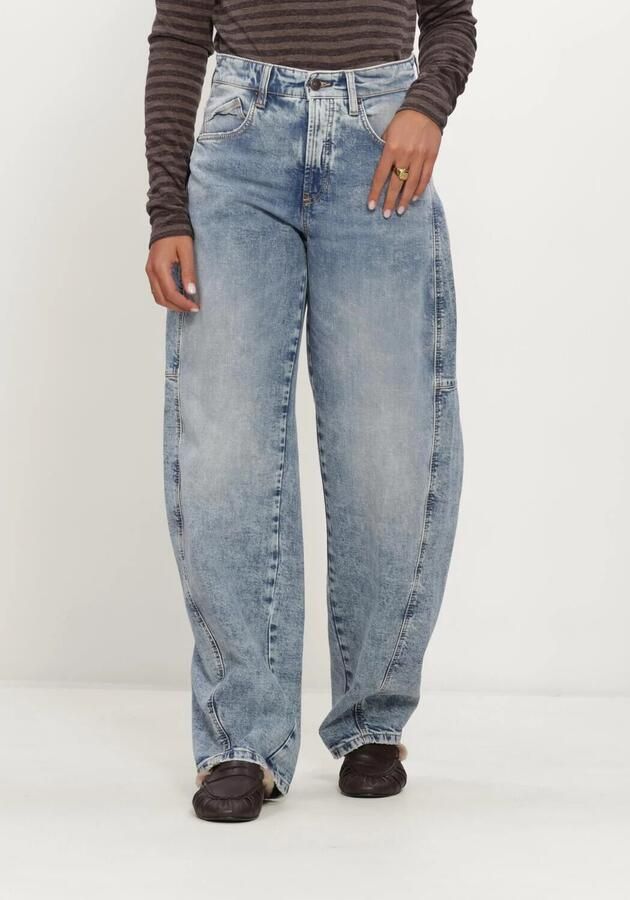 CAMBIO Dames Jeans Baggy Twisted Studio87-unikat unique Lichtblauw
