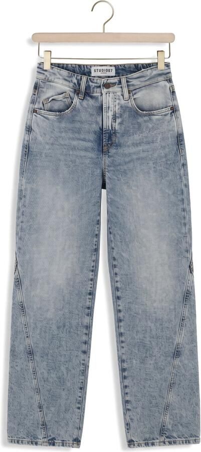 CAMBIO Dames Jeans Baggy Twisted Studio87-unikat unique Lichtblauw - Foto 4