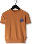CARLIJNQ Jongens Polo's & T-shirts Smilies Sweater Short Sleeve Wt Embroidery Cognac - Thumbnail 1