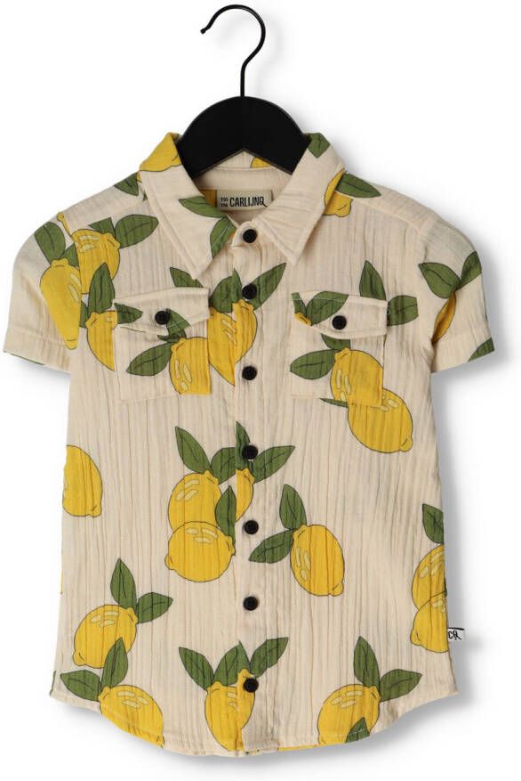 CARLIJNQ Jongens Overhemden Lemon Blouse Short Sleeve Gebroken Wit