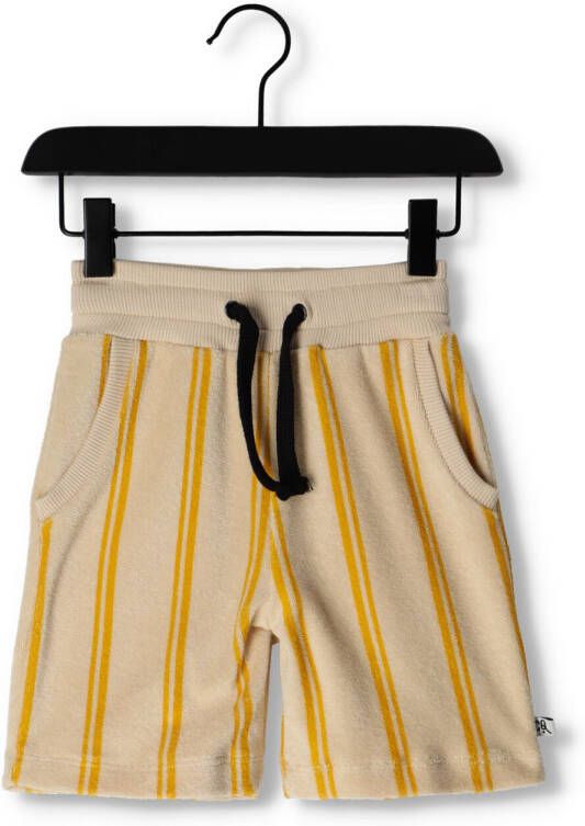 CARLIJNQ Jongens Broeken Stripes Yellow Bermuda Beige