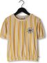 CARLIJNQ Meisjes Tops & T-shirts Stripes Yellow Puffed Sleeves Shirt Wt Print Oker - Thumbnail 1