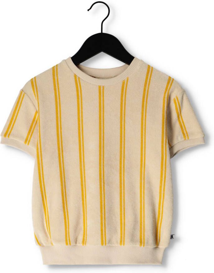 Carlijnq Oker T-shirt Stripes Yellow Sweater Short Sleeve
