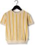 CARLIJNQ Jongens Polo's & T-shirts Stripes Yellow Sweater Short Sleeve Oker - Thumbnail 1