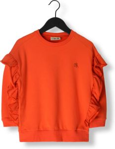 Carlijnq Oranje Trui Basics Sweater With Side Ruffles