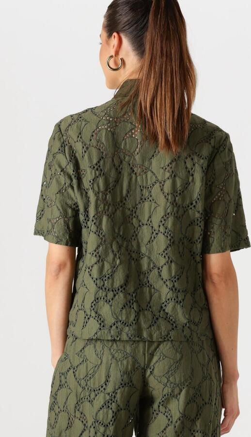 Caroline Biss Korte Mouw Blouse Bloes Green Dames - Foto 3