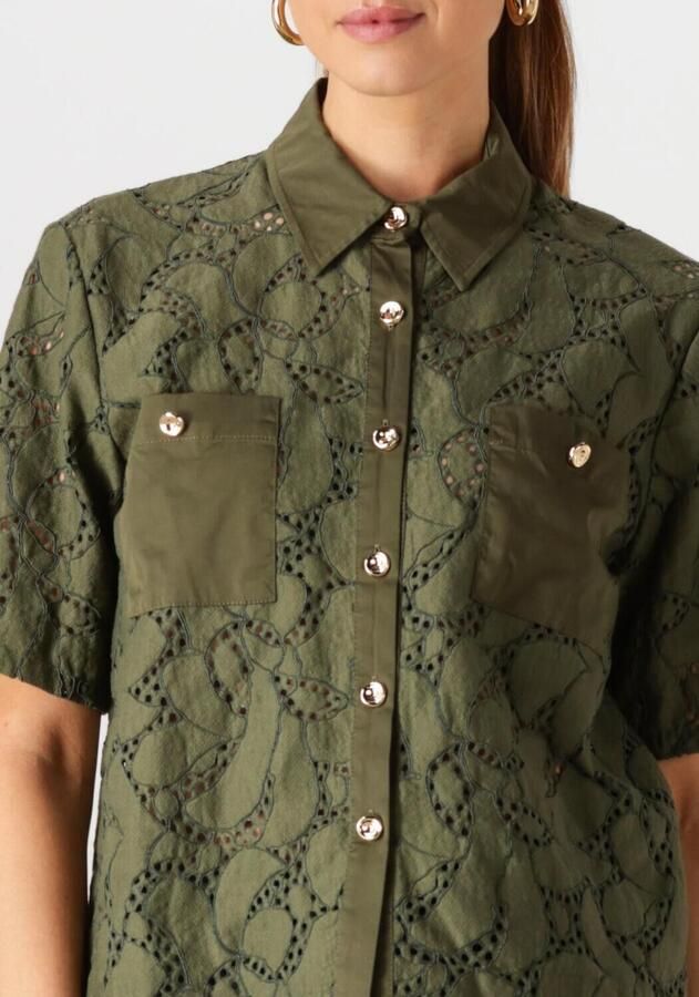 Caroline Biss Korte Mouw Blouse Bloes Green Dames - Foto 2