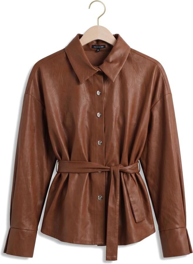 CAROLINE BISS Dames Blouses 4605 Bruin - Foto 2