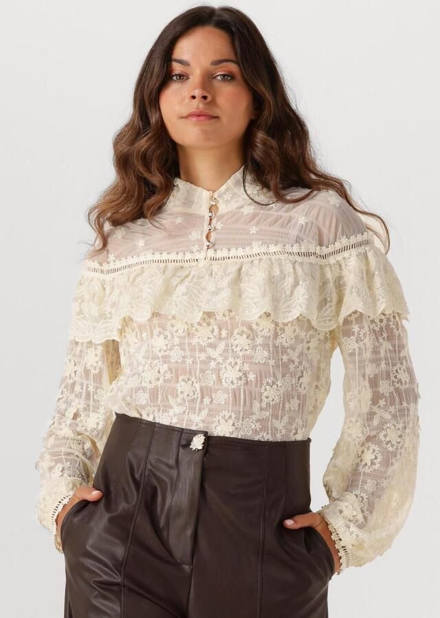 CAROLINE BISS Dames Blouses 4617 Ecru - Foto 4
