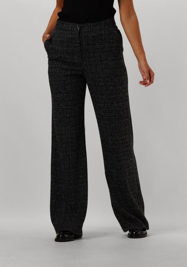 Caroline Biss Tweed Straight-Leg Broek Black Dames - Foto 4