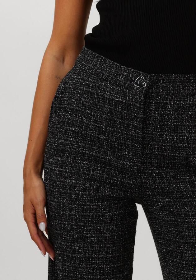 Caroline Biss Tweed Straight-Leg Broek Black Dames - Foto 2