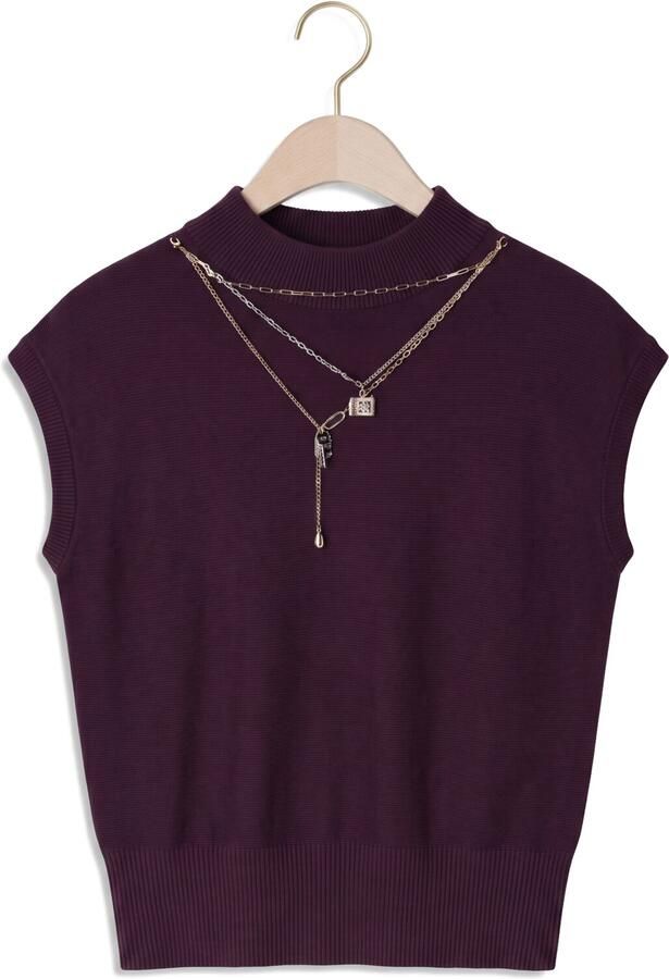 CAROLINE BISS Dames Tops & T-shirts 4204 Paars - Foto 4