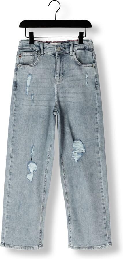 Cars wide leg jeans bleached damag Blauw Meisjes Katoen Effen 164 - Foto 2