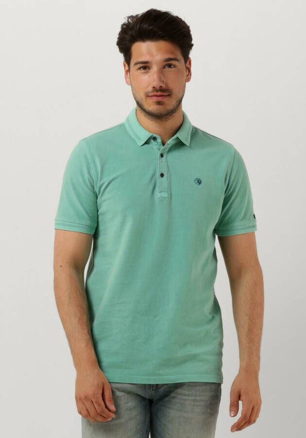 CAST IRON Heren Polo's & T-shirts Short Sleeve Polo Cotton Gd Pique Blauw