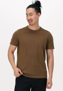 Cast Iron Bruine T-shirt Short Sleeve R-neck Cotton Slub
