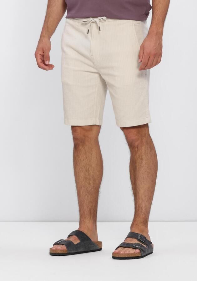 CAST IRON Heren Broeken Chino Shorts Structure Beige