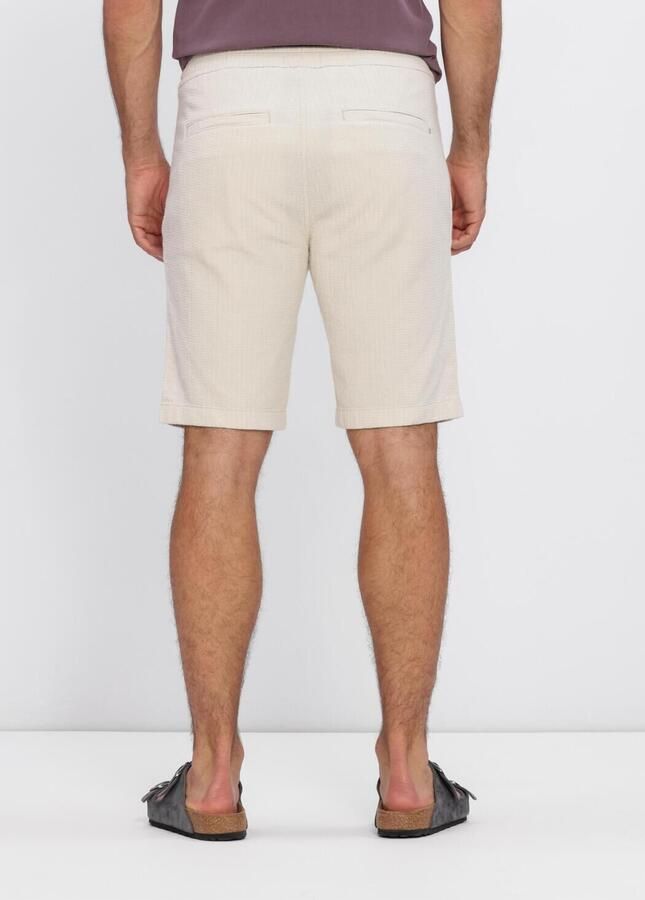 CAST IRON Heren Broeken Chino Shorts Structure Beige - Foto 2