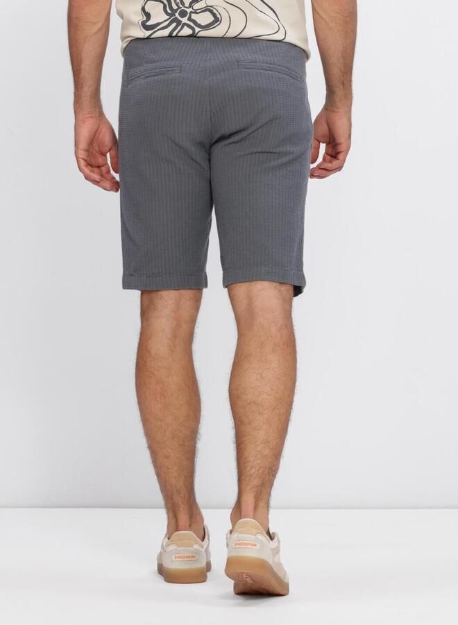 CAST IRON Heren Broeken Chino Shorts Structure Donkergrijs - Foto 2