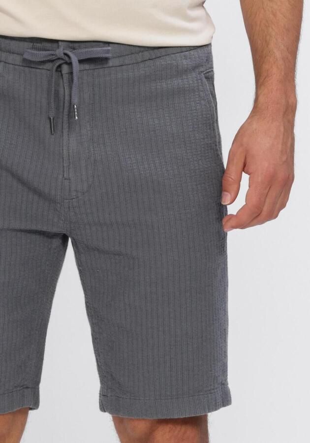 CAST IRON Heren Broeken Chino Shorts Structure Donkergrijs - Foto 4