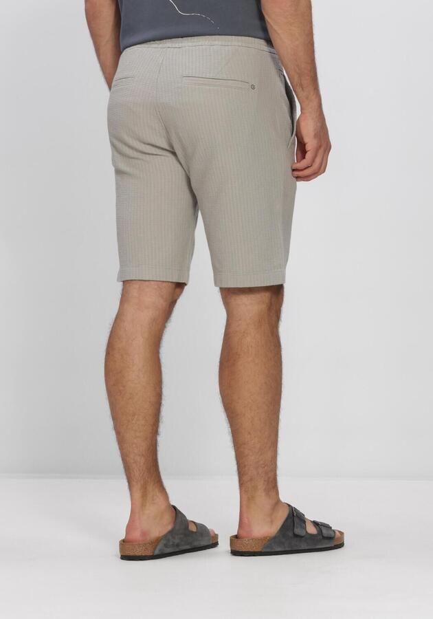 Cast Iron regular chino short met linnen lichtgroen - Foto 3
