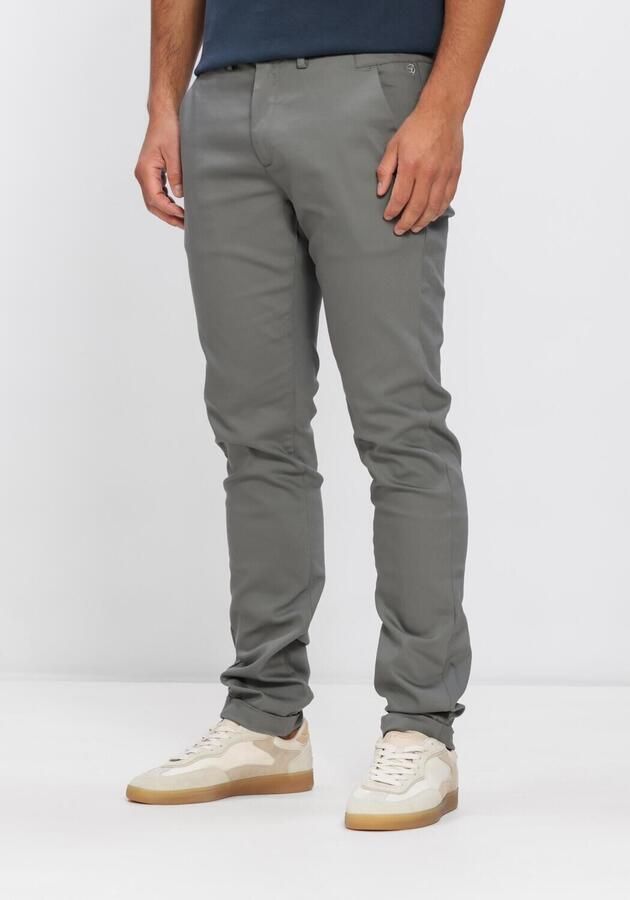 CAST IRON Heren Broeken Riser Chino Slim Grijs