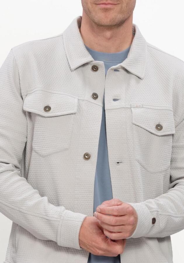 CAST IRON Heren Jassen Button Jacket Regular Fit Jacquard Lichtgrijs - Foto 4