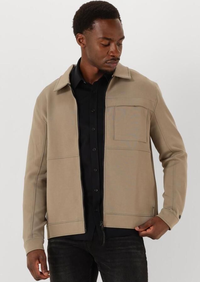 Cast Iron Windjack Overshirt Interlock Sweat Kaki - Foto 4