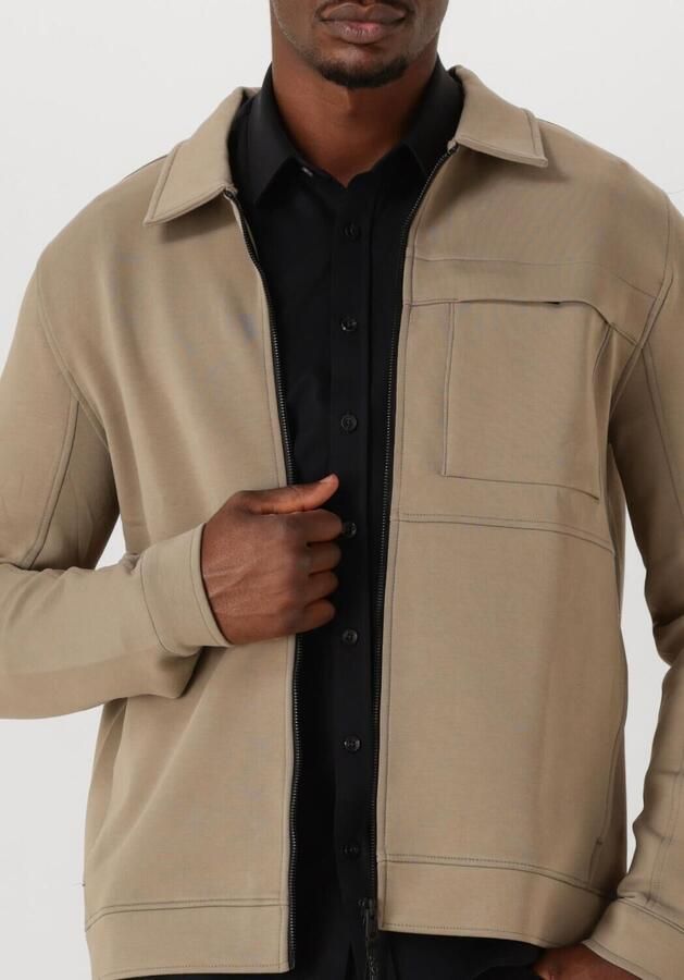 Cast Iron Windjack Overshirt Interlock Sweat Kaki - Foto 3