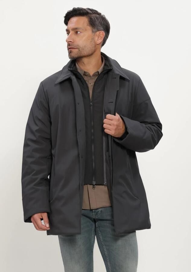 CAST IRON Heren Jassen Long Jacket Softshell 3l Antraciet