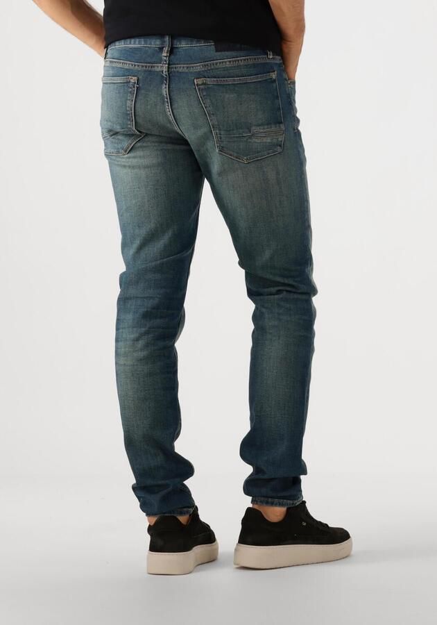 CAST IRON Heren Jeans Riser Slim Worn-in Blue Denim Blauw