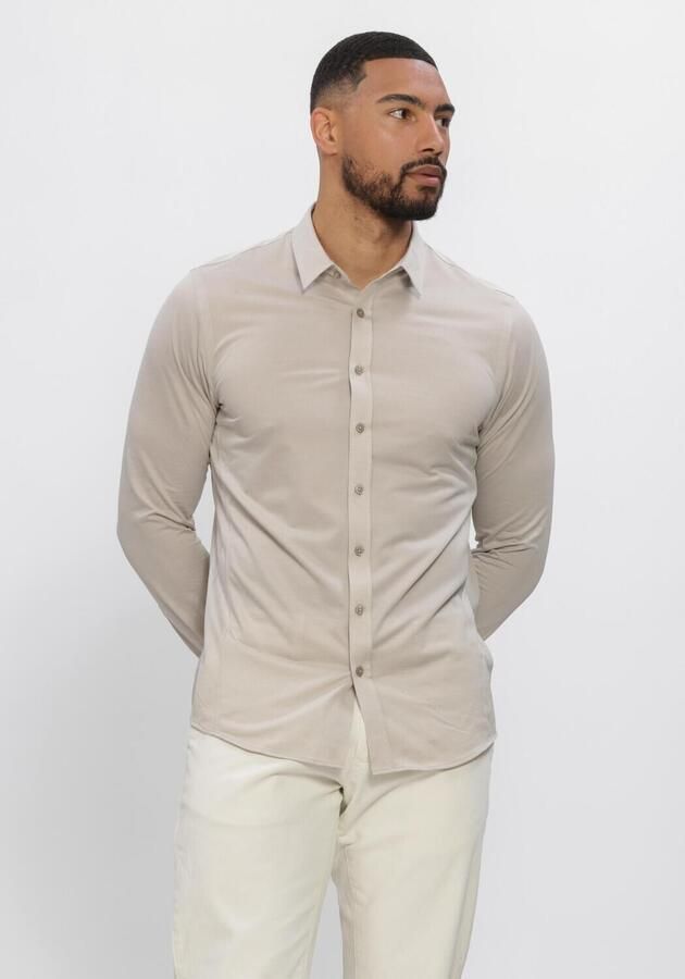 CAST IRON Heren Overhemden Cf Tech Fine Jersey Beige