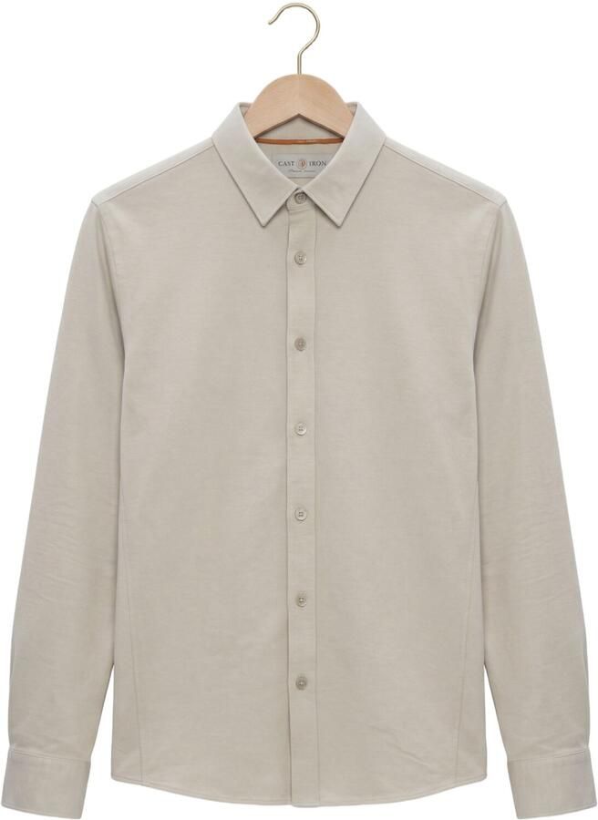 CAST IRON Heren Overhemden Cf Tech Fine Jersey Beige - Foto 2