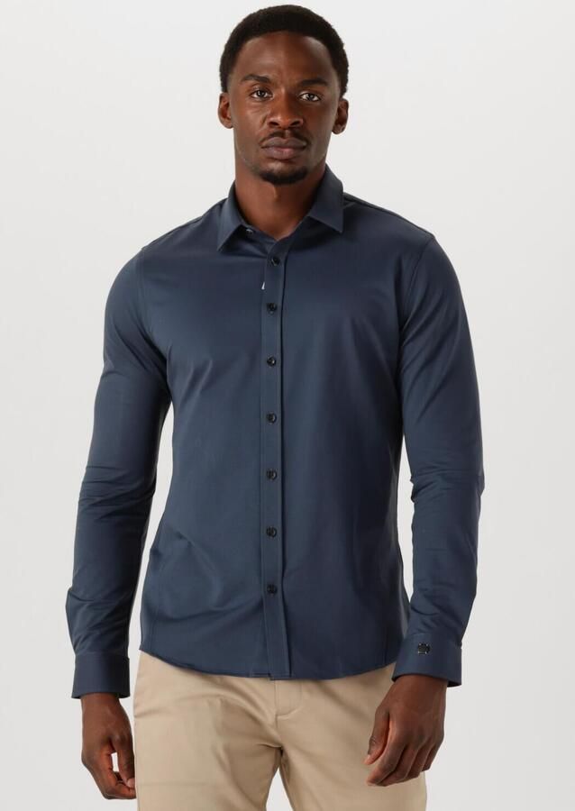 CAST IRON Heren Overhemden Cf Tech Twill Jersey Donkerblauw - Foto 4