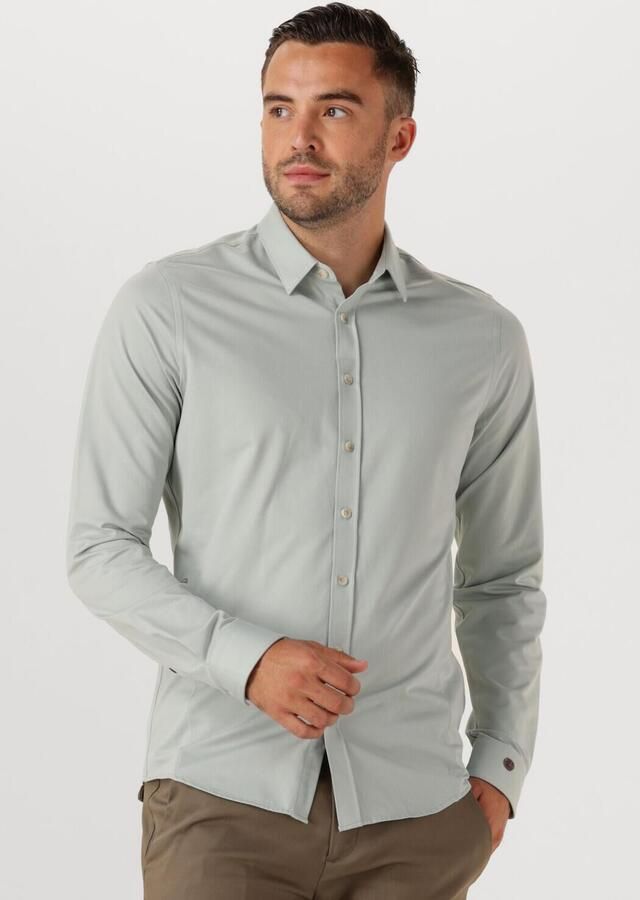 CAST IRON Heren Overhemden Cf Tech Twill Jersey Lichtgrijs - Foto 4