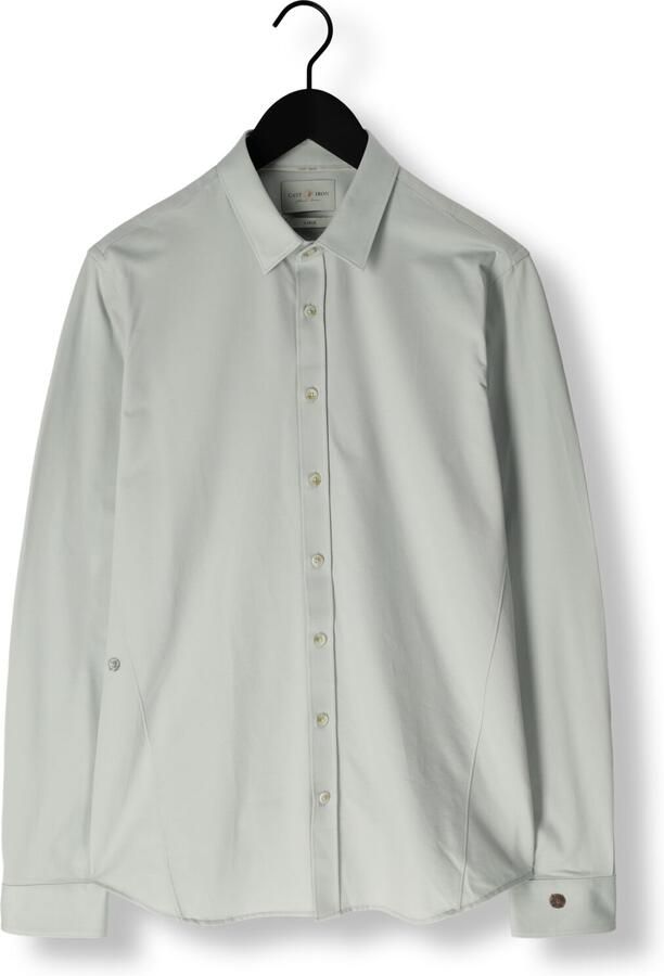 CAST IRON Heren Overhemden Cf Tech Twill Jersey Lichtgrijs - Foto 3