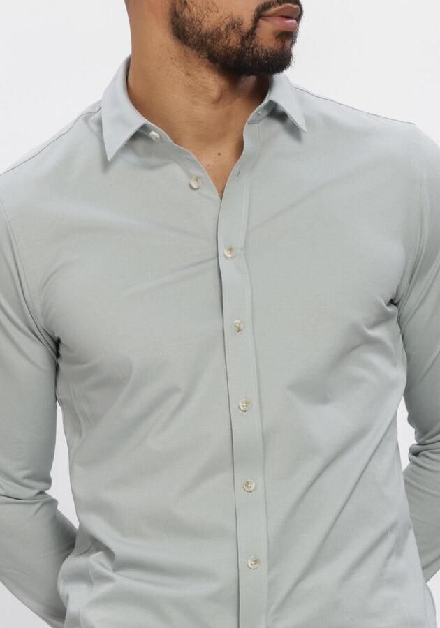 CAST IRON Heren Overhemden Cf Tech Twill Jersey Lichtgrijs - Foto 4