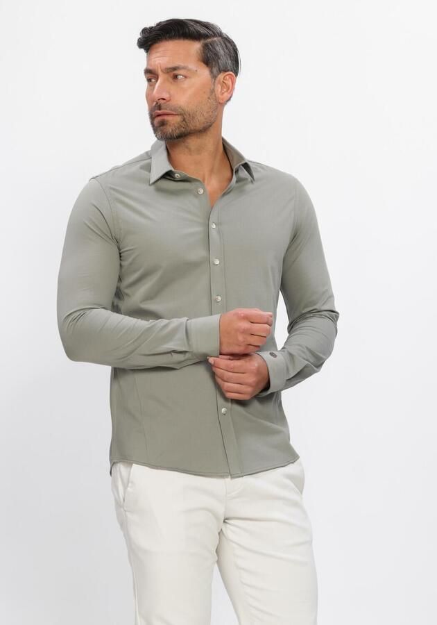 CAST IRON Heren Overhemden Cf Tech Twill Jersey Olijf