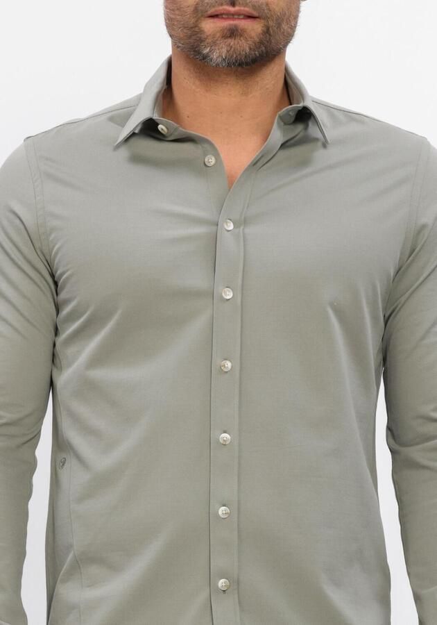 CAST IRON Heren Overhemden Cf Tech Twill Jersey Olijf - Foto 3