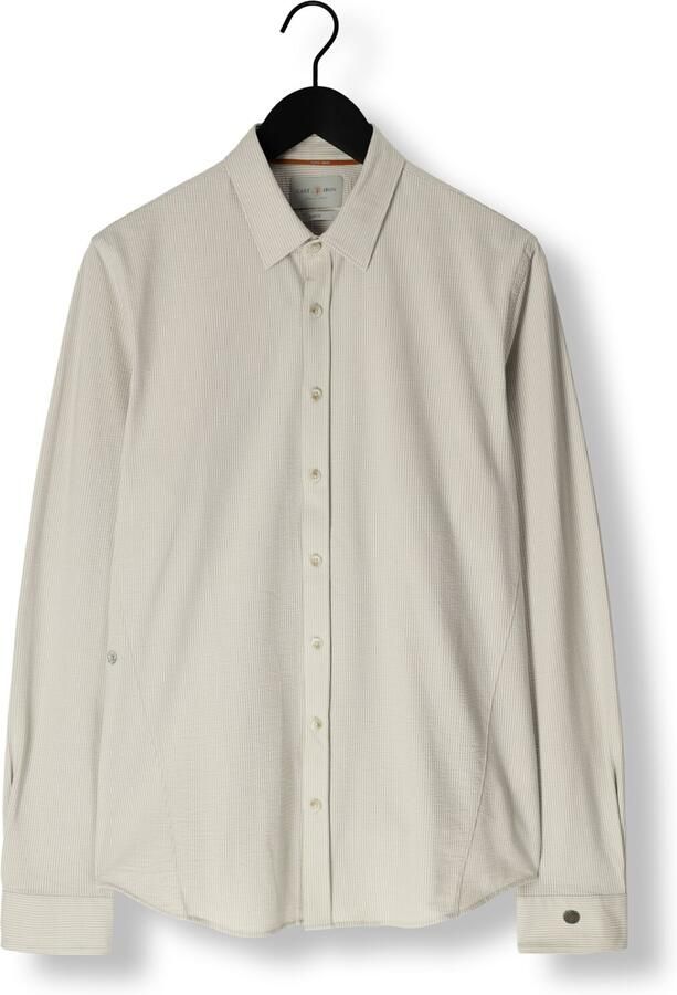 CAST IRON Heren Overhemden Long Sleeve Shirt Tec Dobby Jersey Stripe Groen - Foto 2