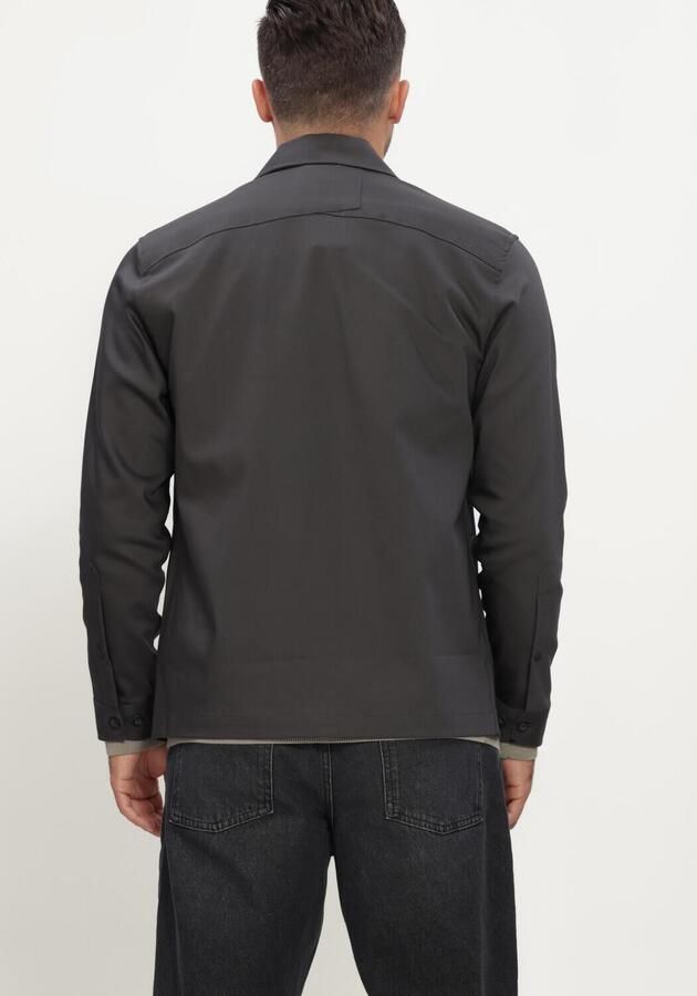 CAST IRON Heren Overhemden Long Sleeve Shirt Tech Stretch Donkergrijs - Foto 2