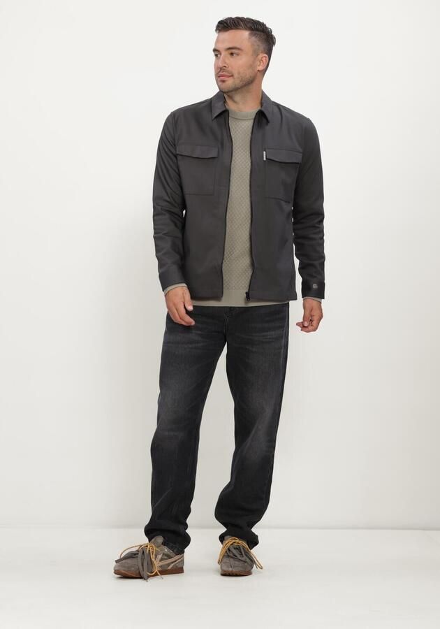 CAST IRON Heren Overhemden Long Sleeve Shirt Tech Stretch Donkergrijs - Foto 4