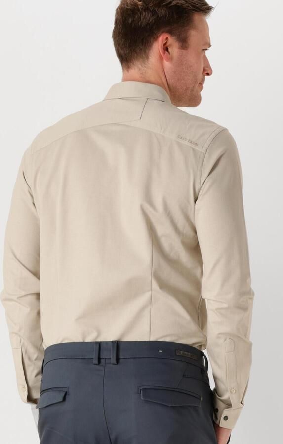 CAST IRON Heren Overhemden Long Sleeve Shirt Twill Jersey 2 Tone Zand - Foto 3