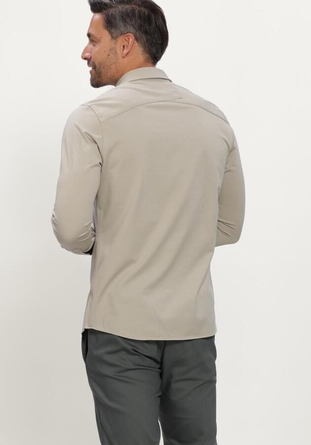CAST IRON Heren Overhemden Long Sleeve Shirt Twill Jersey Beige - Foto 2