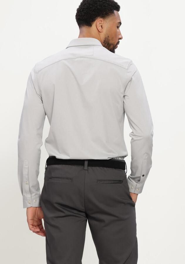 CAST IRON Heren Overhemden Long Sleeve Shirt Twill Jersey Lichtgrijs - Foto 3
