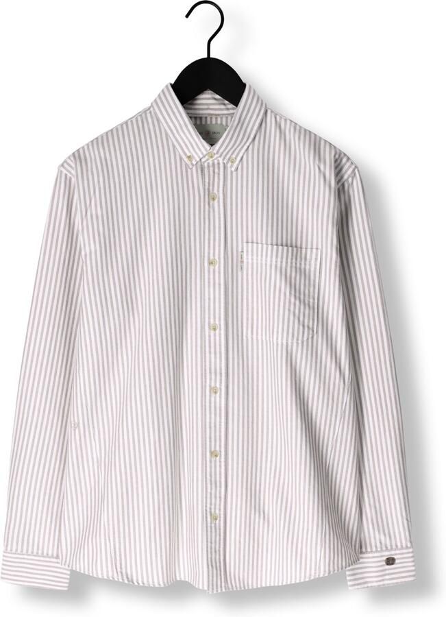 CAST IRON Heren Overhemden Newcast Oxford Stripe Wit