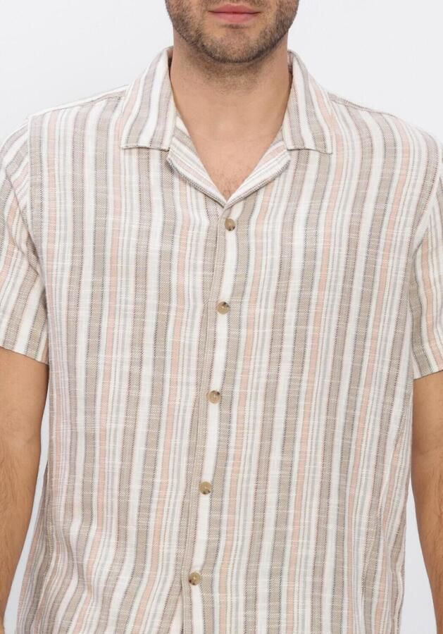 CAST IRON Heren Overhemden Twill Slub Stripe Multi - Foto 4