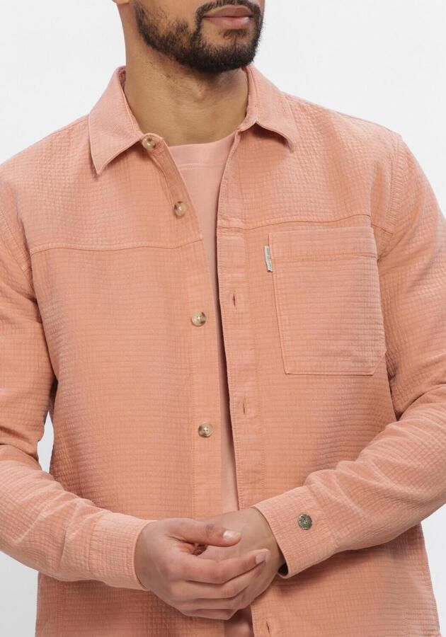 CAST IRON Heren Overshirts Block Structure Gd Perzik - Foto 4