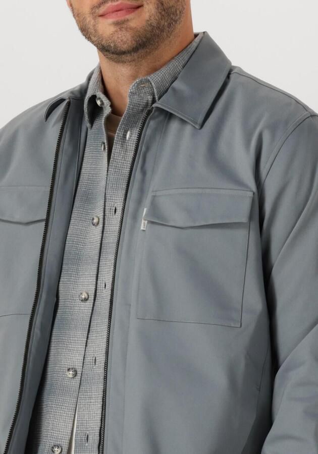 Cast Iron Sweater Tech Overshirt met rits Stormy Blauw - Foto 3