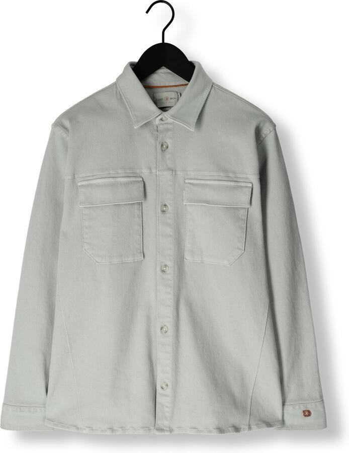 CAST IRON Heren Overshirts Cf Twill Overshirt Lichtgrijs - Foto 1